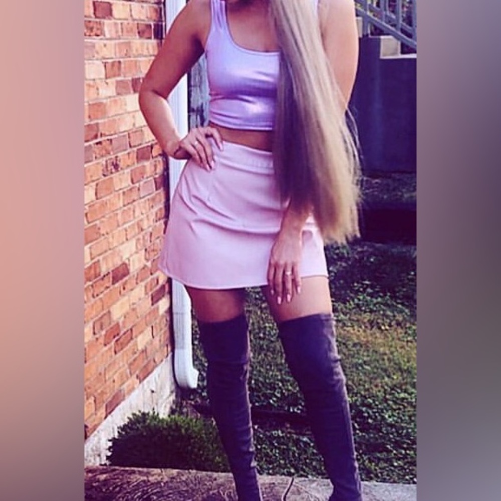 Shimmery purple crop top